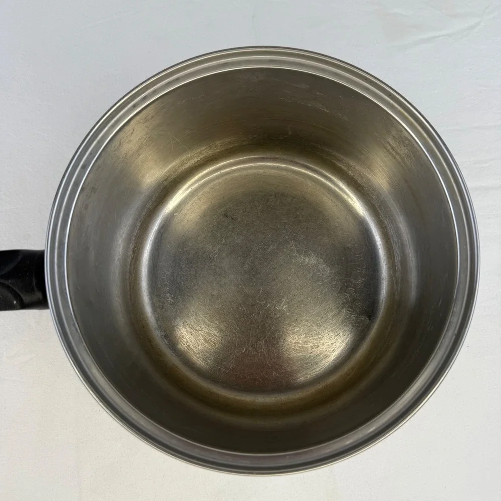 Vintage Revere Ware Copper Bottom Saucepan with Glass Lid 7 Inch Penneys‎